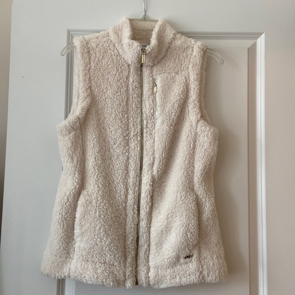 Calvin Klein, faux shearling vest, Sz Small